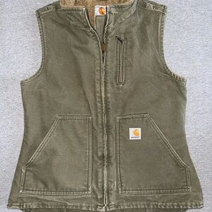 Carhartt Tan/Brown Logo Label on Textured Fabric